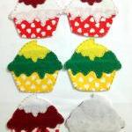 Valentine Special 6 X Cupcake Coasters (..