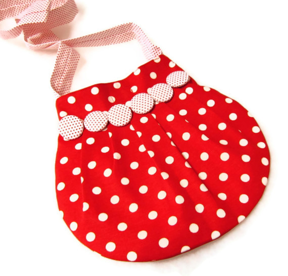 Lovely Kids Bag Red Polka Dot