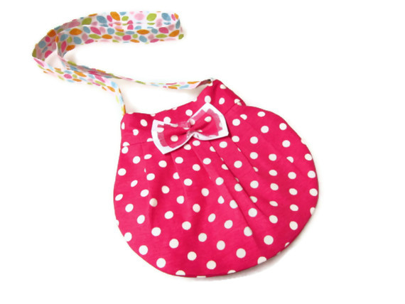 Lovely Kids Bag Pink Polka Dot