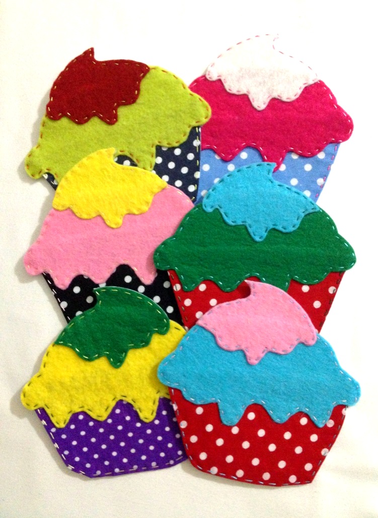 6 X Cupcake Coasters